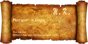 Merger Kinga névjegykártya